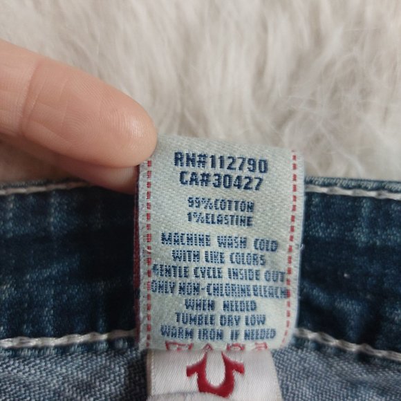 True Religions Women's Blue Disco Billy Big T Denim Jeans Siz 25 - Picture 9 of 11